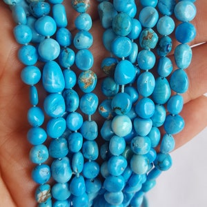 Howlite Turquoise ~~~ Smooth Tumble Beads ~~~ 5-6 MM ~~~ 13 Inches ~~~ 1 Strand ~~~~~ Wholesale price ~~~