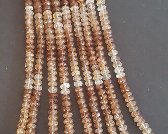 Natural Rare Imperial Topaz ~~~ Faceted Rondelle ~~~ 1 Strand ~~~ 8 to 9 MM~~ 23.5 cms strand length ~~~ Jewellery Making