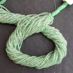 50% off~~~ Newly Listed ~~~ Natural  Green Amethyst ~~~ Micro Faceted Rondelle~~~2.5 MM~~~13 inches~~ 1 Strands~~~~ Wholesale Price~~~AAA