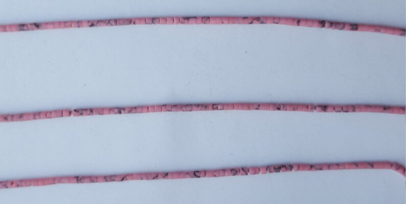 50/%off ~~20 Strands~~~ Newly Listed~~Matix Heishi Beads~~~ Pink Afghani Beads~~ 12 Inches long Strands~~~ 2.5 MM~~for jewelry making