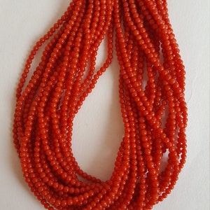 New Listed ~~~ Natural Italian coral ~~~ Smooth Round Balls ~~~ 13 inches ~~~ 2.5 MM ~~~ 1 Strand ~~~ Stunning Color ~~~ Wholesale Price