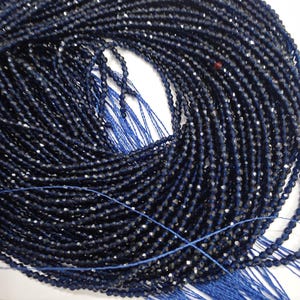 Sparkly Blue spinel Beads~~~~ 2mm ~~~16 inches~~~~~~ Faceted Rondelle ~~~1 Strand~~~ Wholesale price ~~~ Jewlry making