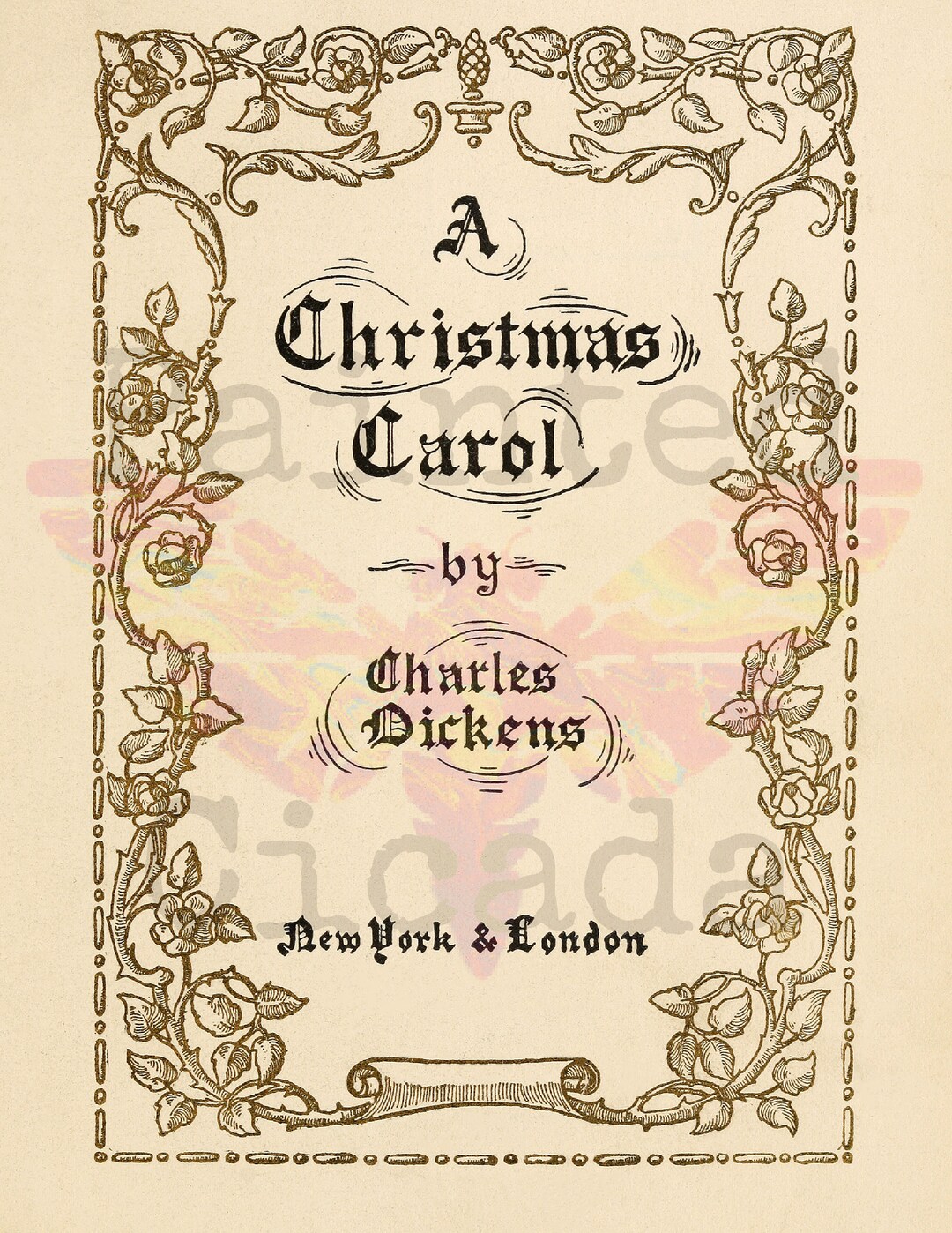 a-christmas-carol-1843-cover-page-printable-antique-art-paper-etsy