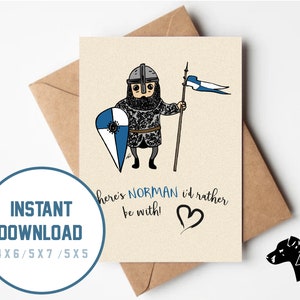 Printable Norman - Pun Greetings Card // Instant Download JPG