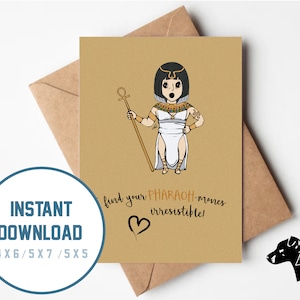 Printable Cleopatra - Pun Greetings Card // Instant Download JPG