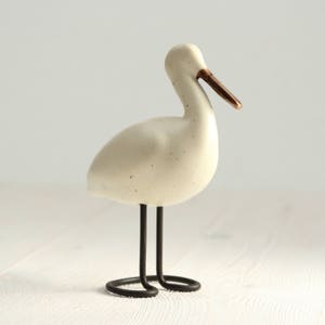 Spoonbill Ceramic Bird | Decorative Ceramic Figurine | Handmade Bird Decor