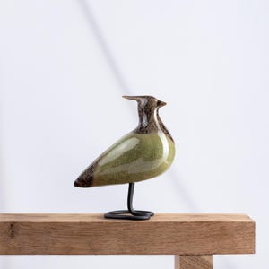Ceramic Lapwing | Handmade Decorative Bird Figurine | Bird Lover Gift