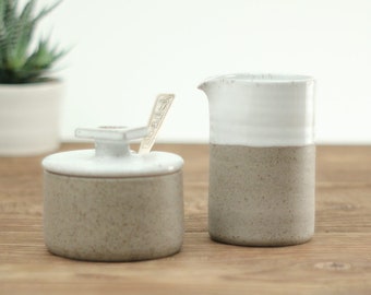 Ceramic Creamer & Sugar Bowl | Pottery Gift Set | Handmade Ceramics