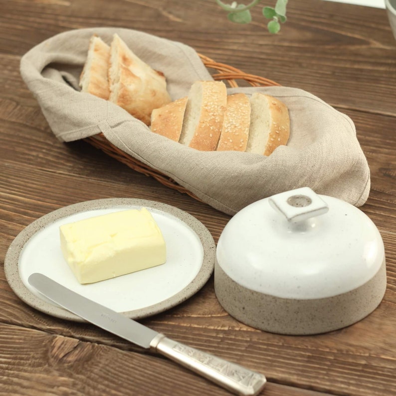 Butter Dish With Lid Handmade Ceramic Dish Round Butter Etsy