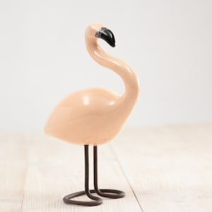 Ceramic Flamingo Handmade Decorative Bird Colorful Bird Figurine image 3