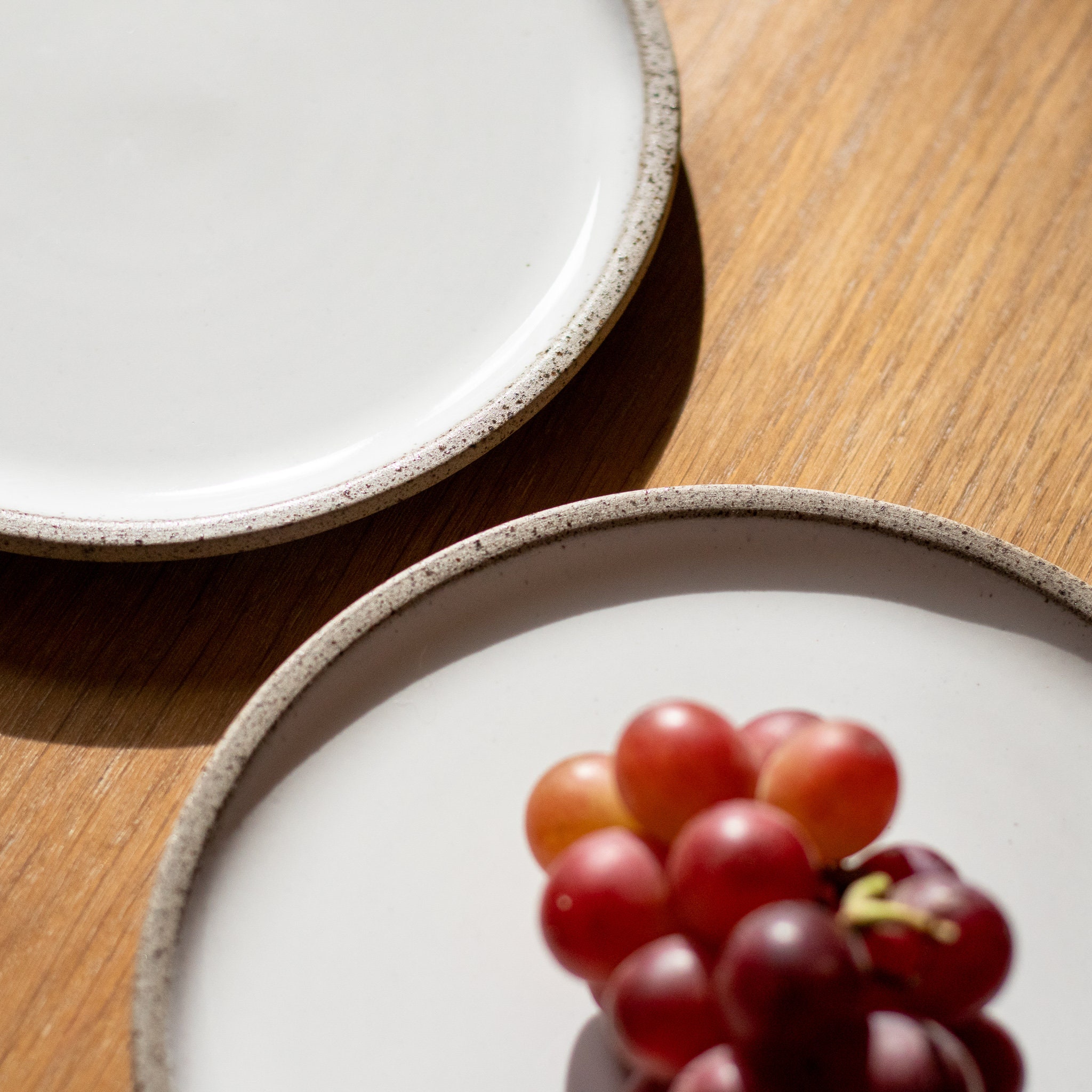 2 Plaques en Céramique | Ensemble de Deux Assiettes Poterie Faites à La Main Assiettes Dessert Cadea