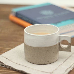 2 Ceramic Mugs Handmade Coffee Lover Mugs Stoneware Pottery Gifts image 7
