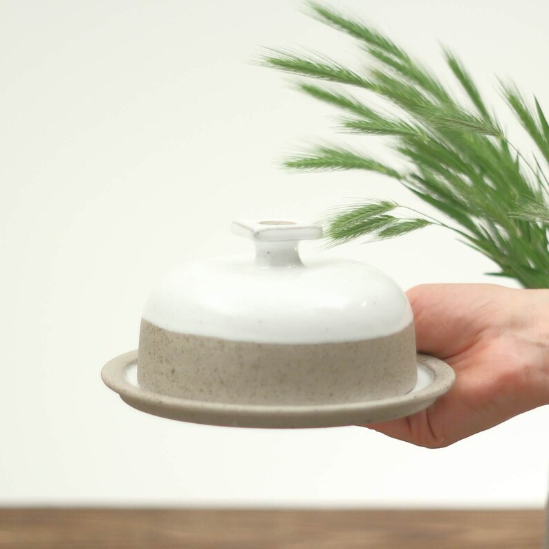 Butter Dish With Lid Handmade Ceramic Dish Round Butter Etsy