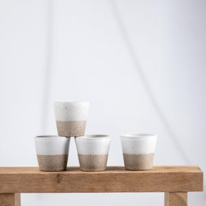 Handmade Ceramic Espresso Cups - Set of 4 - Coffee Lover Gift