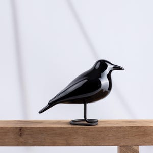 Black Raven | Decorative Ceramic Bird | Elegant Bird Figurine