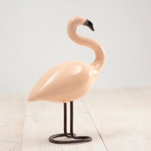 Ceramic Flamingo Handmade Decorative Bird Colorful Bird Figurine image 4