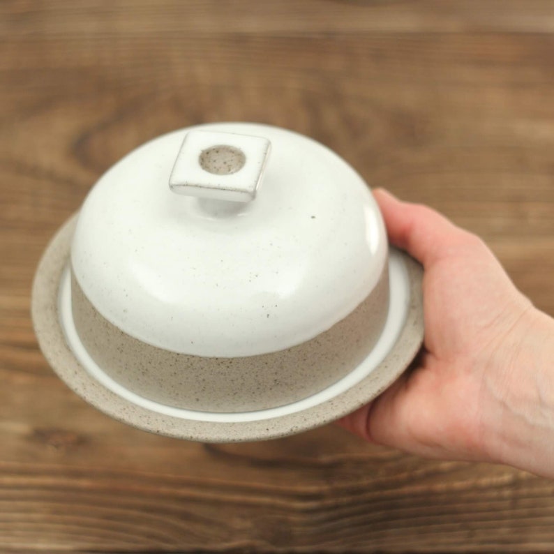 Butter Dish With Lid Handmade Ceramic Dish Round Butter Etsy