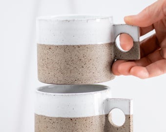 BASALT Ceramic Mugs - Set of 2 - Handmade