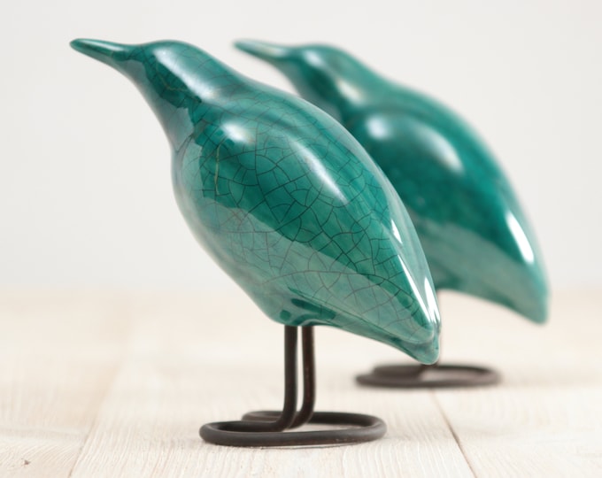 Vintage Glazed Ceramic Sculpture 
