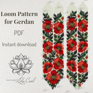 Beaded Design Necklace Pattern, Gerdan pattern, Pattern in pdf, Loom pattern, DIY beading, Bead loom pattern, Pattern by Lilu Cool