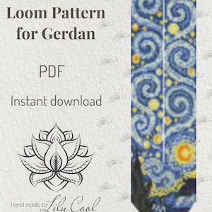 Beaded Design Necklace Pattern, Gerdan pattern, Pattern in pdf, Loom pattern, DIY beading, Bead loom pattern, Pattern by Lilu Cool