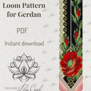 Gerdan pattern, Pattern in pdf, Loom pattern, DIY beading, Bead loom pattern, Pattern by Lilu Cool
