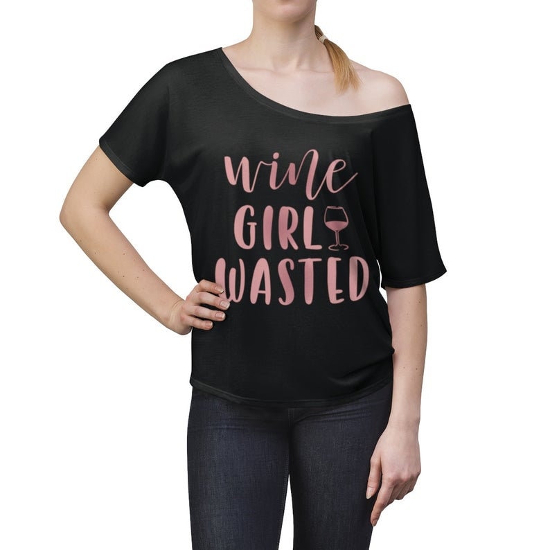 Wine Girl Wasted Wine Bachelorette Shirts Wine Shirt Bridesmaids Shirt Bridal Party Shirts Bachelorette Party Tshirt Bride T shirt