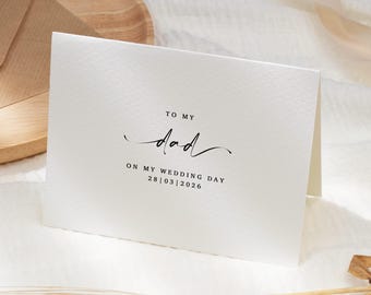 Personalised Wedding Day Card for Dad, Father Card, On Our Wedding Day Card, Happy