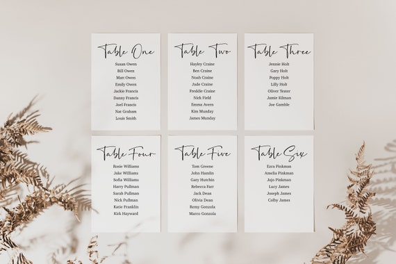 Seating assignment cards deals