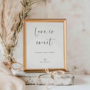 ADA Wedding Love is Sweet Take a Treat, Personalised Wedding Sign, Mr and Mrs Party, Favours, Sweet Cart Trolley
