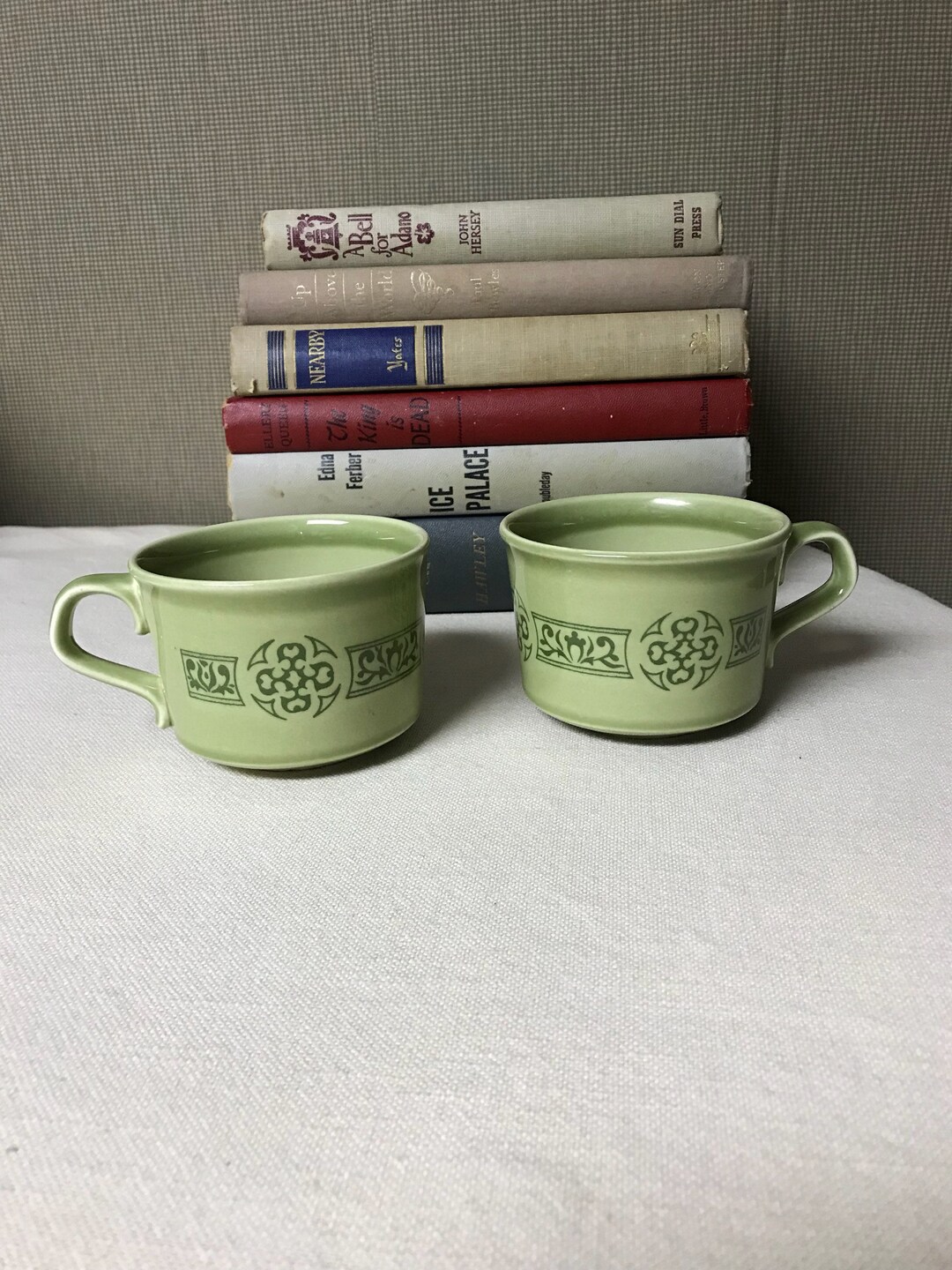 Vintage Green Coffee/tea Mugs Etsy