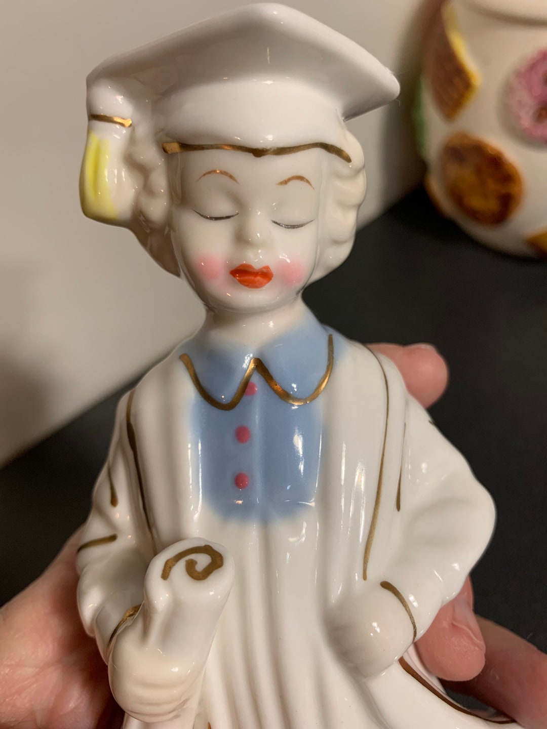 Vintage K's Porcelin Female Graduate Figurine Etsy