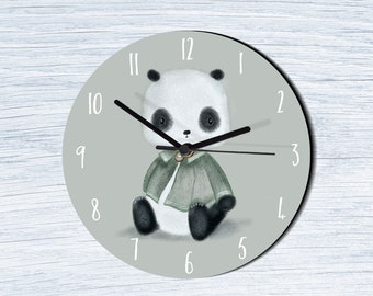 Panda wall clock, gift newborn clock, children's gift,  bedroom, nursery clock, my first clock