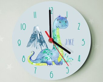 e9548grn Euphyllia-Tempus Dinosaur Children/'s Wall Clock Green