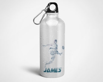 football personalised bottle, gift for him, workout bottle, sports bottle, customer water bottle, customized sports gifts