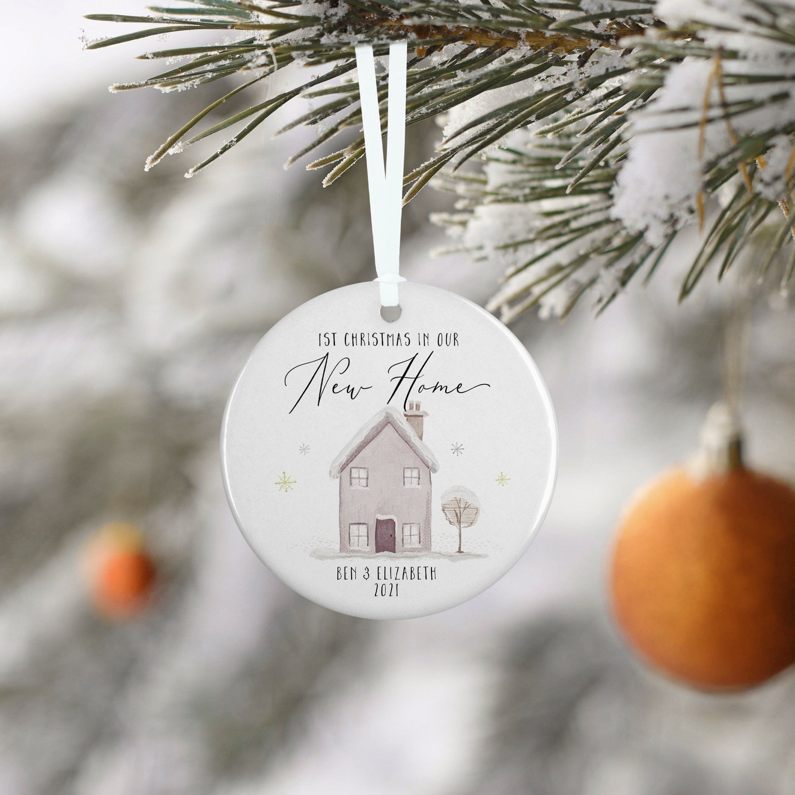 New Home Ceramic Bauble New Home Christmas Bauble First Etsy UK