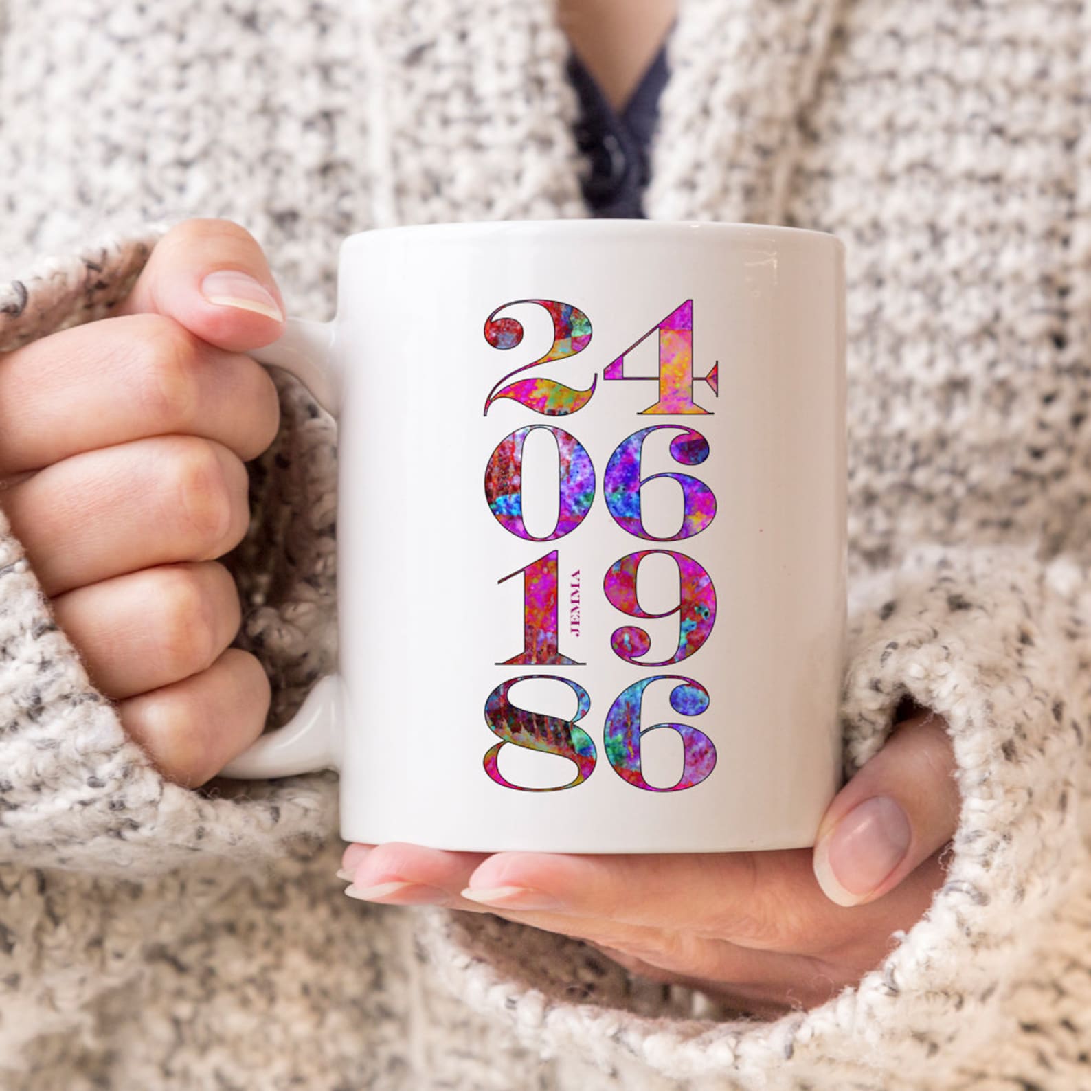 Date of Birth Gift Mug, Birthday Mug, Party Mug, Funky Birthday Mug