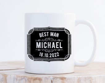 Personalized Best Man Mug, Wedding Party Gift