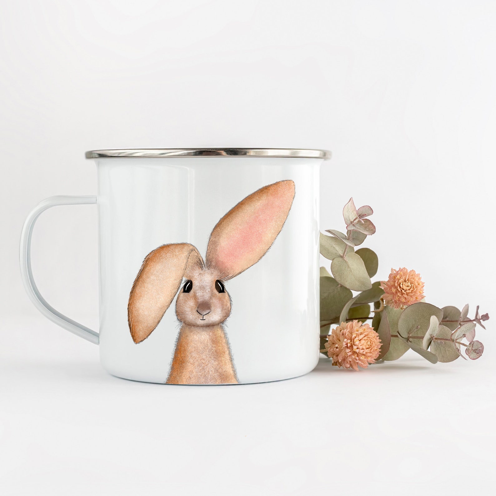 10oz Easter bunny enamel mug child's enamel mug bunny Etsy