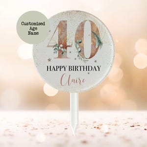 Personalised Birthday Acrylic Cake Topper, Custom Name Birthday/Party Decoration, Unique Gift Idea
