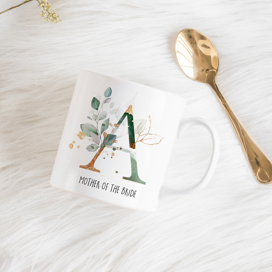 Wedding Gift Mugs, Mother of the Bride, Bridal Party Gift, Floral ...