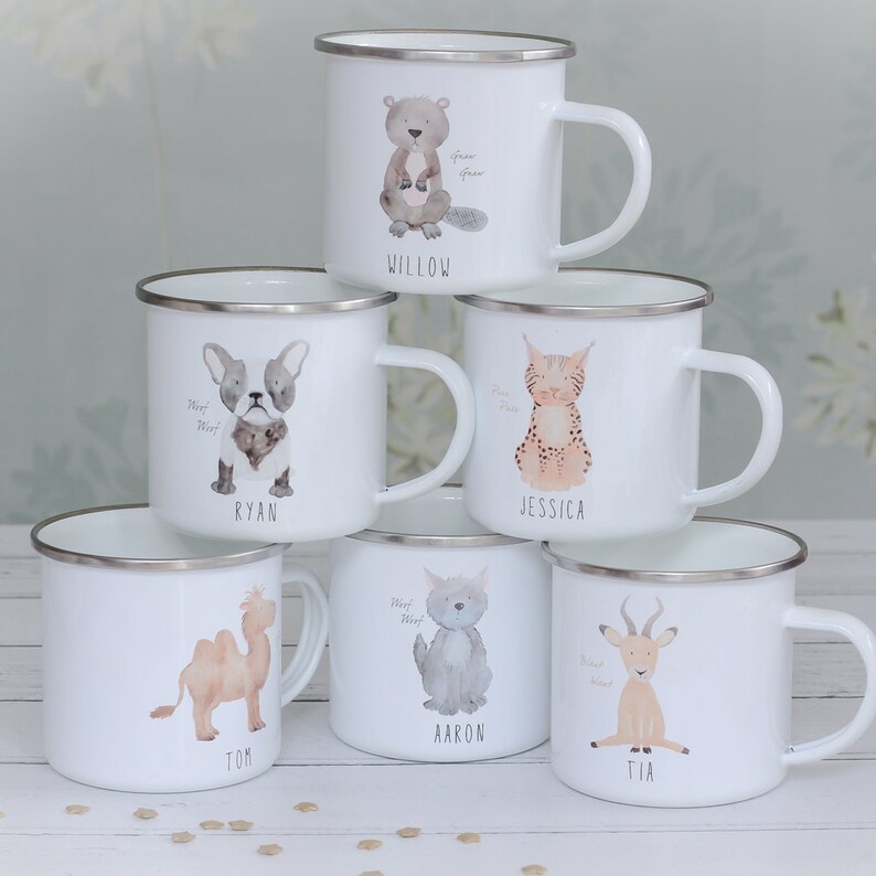 Wild im Herzen Antilope Becher Emaille Tassen für Kinder ...