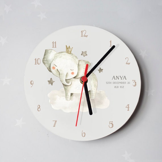 personalised clock baby
