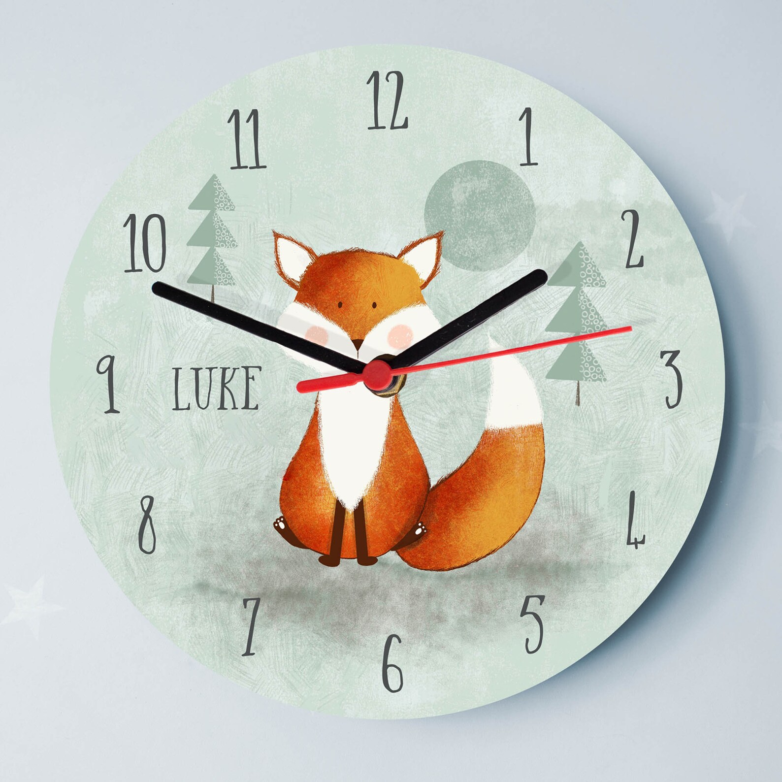 Fuchs Wald Kindergarten Uhr Kindergarten Uhr geboren um Etsy