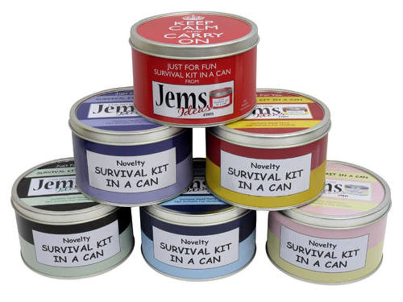 50th Birthday Survival Kit In A Can. Fun Happy Birthday Gift & Card. OTHER COLOURS AVAILABLE image 5