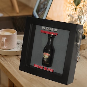 Birthday/Christmas Present Emergency Gift Box. Fun Novelty 3d Frame Ideal For Baileys, Wine, Whisky, Gin, Vodka, Beer, Rum, Brandy, Port