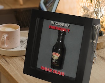 Birthday/Christmas Present Emergency Gift Box. Fun Novelty 3d Frame Ideal For Baileys, Wine, Whisky, Gin, Vodka, Beer, Rum, Brandy, Port
