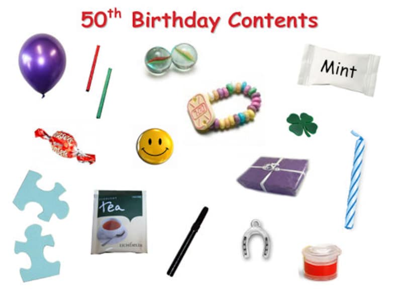 50th Birthday Survival Kit In A Can. Fun Happy Birthday Gift & Card. OTHER COLOURS AVAILABLE image 4