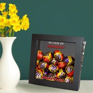 HAPPY OSTERN GESCHENK Im Notfall Bruch Glas 3D Foto Geschenk Box Rahmen. Schoko Eier/Süßigkeit/Süßigkeiten/Geld/Gutschein