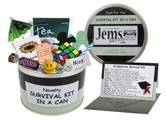 Onbekwaamheid Duwen ziekte Afstudeer survival kit in een blikje. Leuk cadeau & kaart voor - Etsy  Nederland